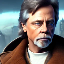 mark hamill walking, dark hair, blue eyes, leather, dark fantasy, art by luis royo and greg rutkowski, portrait shot, concept art, insane detail, ray tracing, photorealism, 8k, octane render, frostbite, depth of field, backlight