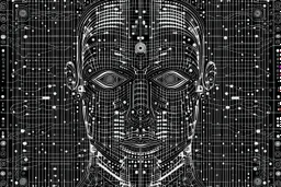 Cypherpunk culture represented as lines and dots