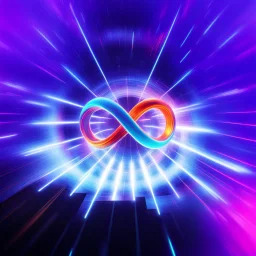 infinity symbol brightly coloured ∞ moving at warp speed, colours from infinity flowing through image with speed, striking, neon, chiaroscuro, dramatic, captivating, powerful, fantasy, beautiful, octane render, 16k post-production, artstation: award-winning: atmospheric: commanding: fantastical: clarity: ultra quality: striking: brilliance: stunning colors: amazing depth; lens: f/11, 35mm