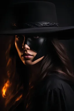 an extremely stacked 18-year-old Rylee Santiago as Zorro - gradated Background, professional quality studio 8x10 UHD Digital photograph by Scott Kendall - multicolored spotlight, Photorealistic, realistic stock photo, Professional quality Photograph. colored Fog - Multicolored lightning, 3D heart