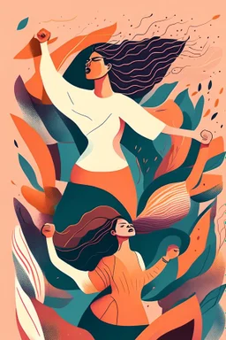 Illustration about Empowering women