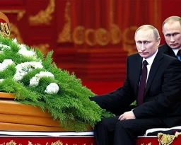 president Putin in coffin