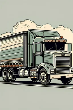 make a image which contains a truck carrying cargo