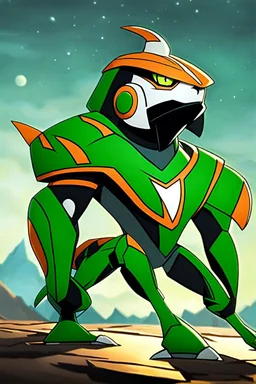 A new space creature from Ben 10 cartoon. Strong and graceful body made of ..metal Johar