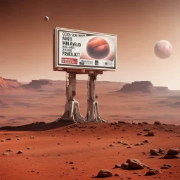 A billboard on Mars.