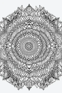 minimalist mandala idea, line art, background, vector, svg, black outline on white background, leave plenty of white space beetween lines for coloring, tattoo style, tattoo idea,full body, minimalist