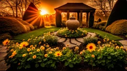 sunrise in the garden of the moment , vanitas style