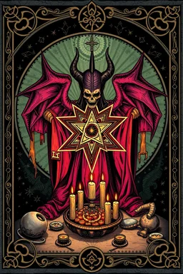 voodoo everlasting myrriad and a star golem feast framed with spiral keys and sigils and celtic symbols