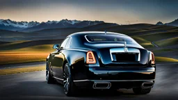 Rolls Royce Super car, rear view, desktop wallpaper, 4K, Cinematic