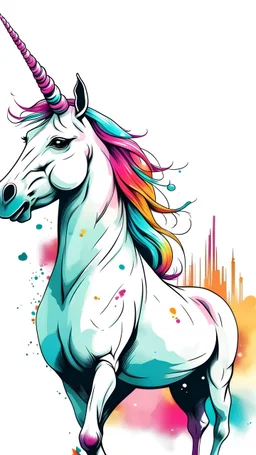 unicorn ,white background