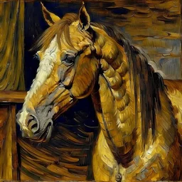 Portrait of a horse by Van Gogh