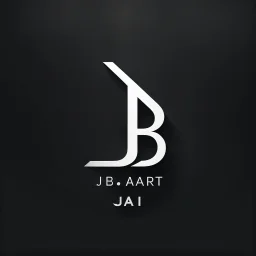 A sleek, minimalist logo design for 'JB AI Art' - an innovative AI-powered art and 3D graphics studio. The logo should feature a simple, elegant monogram or wordmark using a modern, sans-serif typeface that conveys a sense of professionalism, creativity, and technological sophistication. Incorporate subtle visual references to AI, such as geometric shapes, lines, or symbols that evoke digital/technological elements. Use a color palette that is clean, bold, and eye-catching - potentially leverag