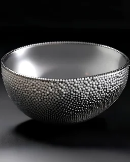 pearly jewel, silver material, glitter, bowl shape
