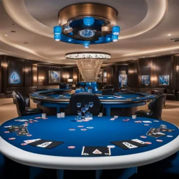 blue blackjack table