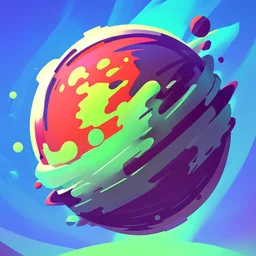 stylized planet, no background