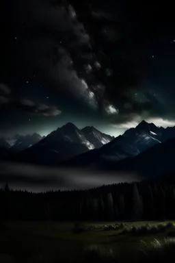 a beautiful 10 dark sky and mountain picture