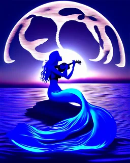 mermaid serenading a full moon, in the style of mystical sea ballads, art nouveau, silvery luminescence, romantic and enchanting, moonlit ocean escapes, captivating underwater melodies --ar 27:30 Modifiers: Nikon D850 digital painting Award winning photography 8k many rainbow bubbles very attractive beautiful dynamic lighting imperial colors fantastic view 4K 3D high definition crisp quality Unreal Engine colourful hdr Thomas Kinkade Alphonse Mucha