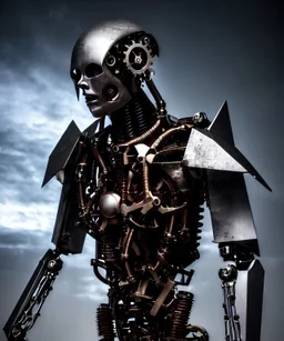 Mechanical human, dark fantasy