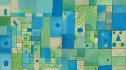 abstract light green blue paul klee pastel