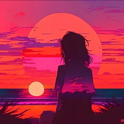 sunset, lofi colors, lofi vibes, cool colors