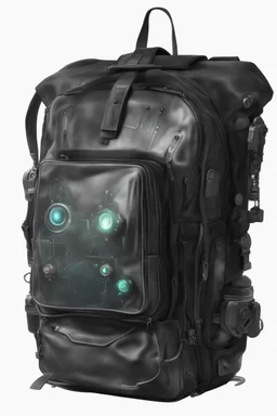 Robot, back pack, transparent, sci fi, punk, color