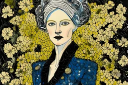 A drawing of a Chanel brand model in the style of Van Gogh, expressing liberation.