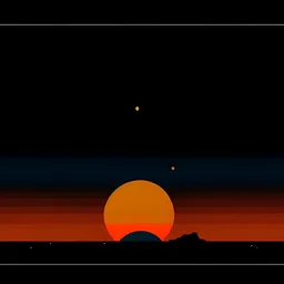 minimalistic art nouveau outer space