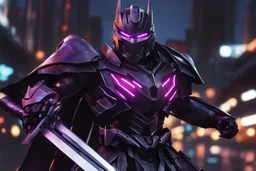 Shredder in 8k solo leveling shadow artstyle, transformers them, close picture, rain, neon lights, intricate details, highly detailed, high details, detailed portrait, masterpiece,ultra detailed, ultra quality