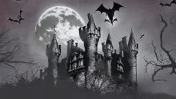 dark Vampire castle, comic style