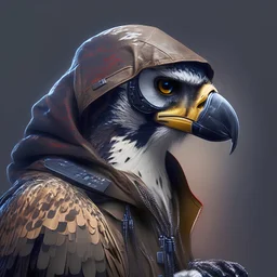 profile picture of a falcon as a hacker