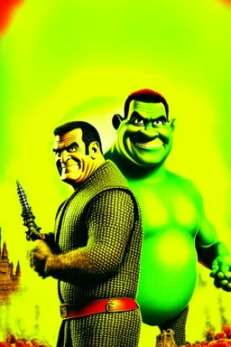 action movie poster starring shrek and steven seagal