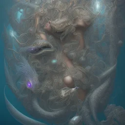 sango fantasy, fantasy magic, intricate, sharp focus, illustration, highly detailed, digital painting, concept art, matte, artgerm and paul lewin and kehinde wiley, masterpiece sexy lips Hawaiian afro lips black African lady body mermaid Dragonfish head blue space lady sea under water mermaid seaweed pyramid