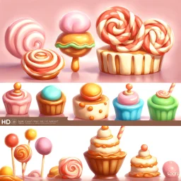 a candy from bakery , an ultrafine detailed painting by senior character artist, featured on polycount, sots art, artstation hd, 2d game art, behance hd