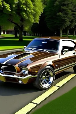 mustang 1976 construite en bois d'allumette