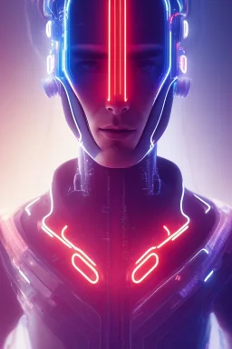 cyberpunk, head, men, portrai, tron