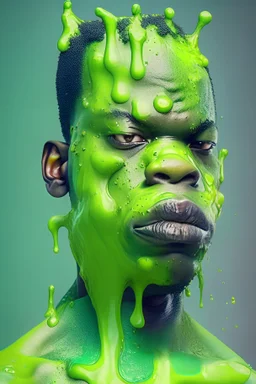 A male south african as a slime monster