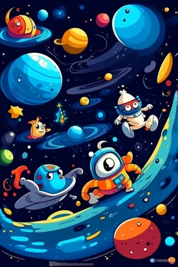 cartoon space