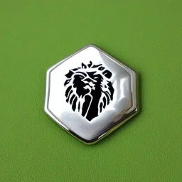 peugeot metal lion logo square badge