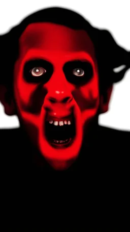 mark zuckerberg as lipstick red faced demon from the movie "insidious", bokeh like f/0.8, tilt-shift lens 8k, high detail, smooth render, down-light, unreal engine, prize winning