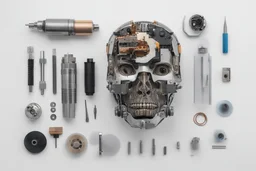 knolling cyborg head parts