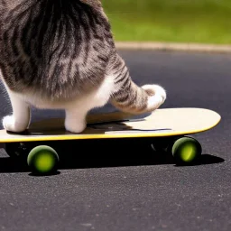 cat on skate board