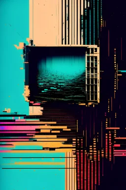 abstract vhs glitch art