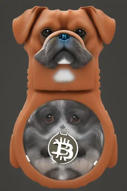 dog meme crypto coin design illustration