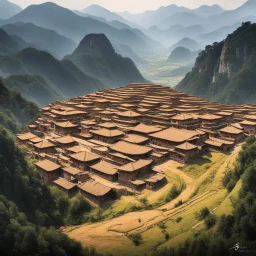 [art by Greg Smallwood] In the mountain valleys of China’s Fujian Province, large, rammed earth fortresses lay abandoned