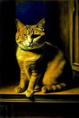 Portrait of a cat by Van Gogh