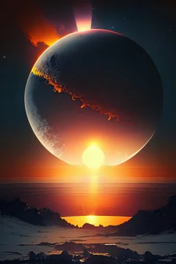 sunrise from the moon