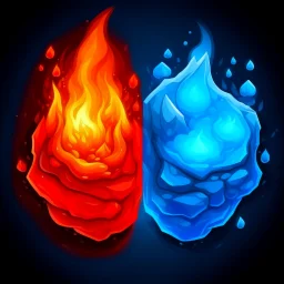 fire and ice, 2d texture