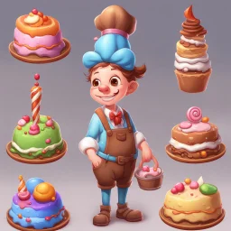 a cartoon character thirty years old confectioner , an ultrafine detailed painting by senior character artist, featured on polycount, sots art, artstation hd, 2d game art, behance hd