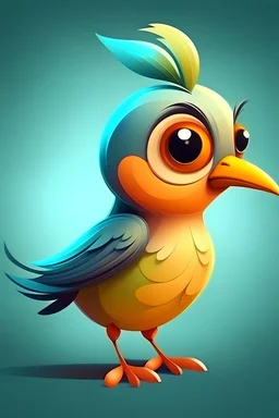 Cartoon stylized bird