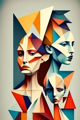 geometric people abstract